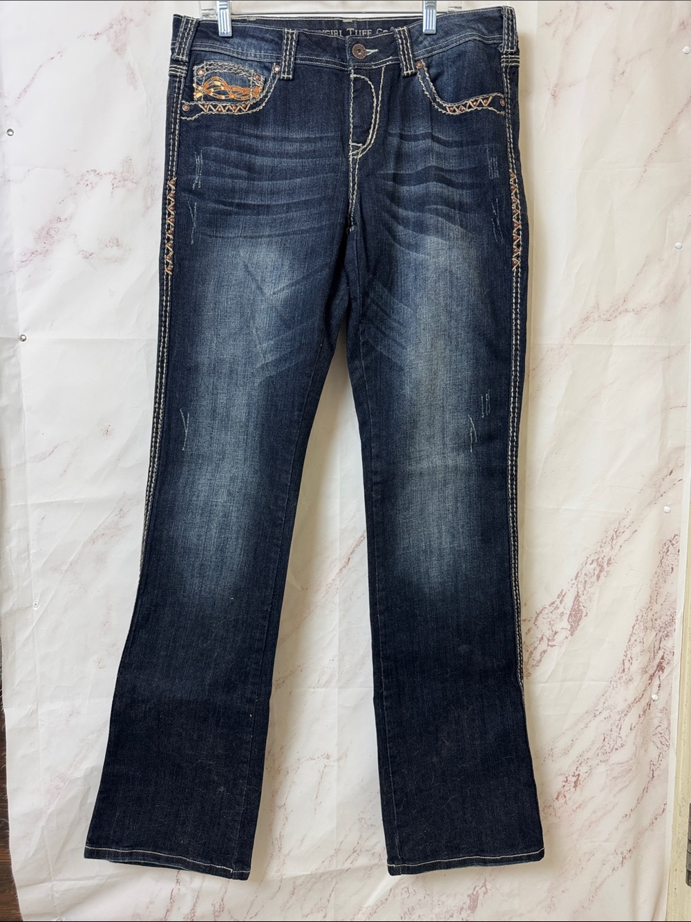 Cowgirl Tuff Copper Bling Diva Bootcut Jeans 32x37